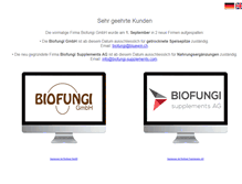 Tablet Screenshot of biofungi.com